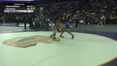 132 lbs Semifinal - Moses Mendoza, Gilroy (CC) vs Leo Macias, Kingsburg (CS)