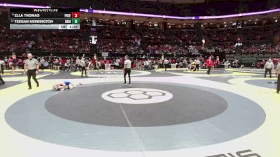 100 lbs Champ. Rd Of 16 - Teegan Herrington, Badin vs Ella Thomas, Poland Seminary