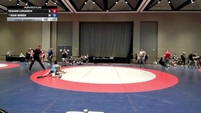 96 lbs Cons. Round 2 - Teagan Lukanich, FL vs Kian Green, GA