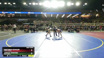 2A 106 lbs Champ. Round 1 - Joshua Sanchez, Felix Varela vs Matthew Schuler, Charlotte Hs