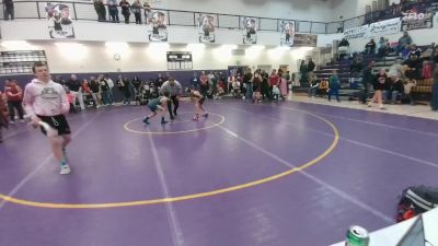 91 lbs 1st Place Match - Tyce Grant, Cody Middle School vs Kade Kirk, Powell Middle School