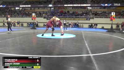 285 lbs Cons. Round 3 - Dorian Crosby, Gannon vs Tyler Doyle, Colorado Mesa