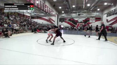 132 lbs Quarterfinal - Carson Davies, St. John Bosco vs Brian Gutierrez, Pacifica (OX)