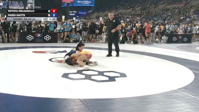 95 lbs Champ. Rd Of 64 - Krysta Delgadillo, Arizona vs Paris Watts, Georgia