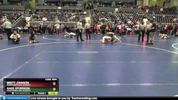 110 lbs Cons. Semi - Brett Johnson, Moen Wrestling Academy vs Gage Spurgeon, Moen Wrestling Academy