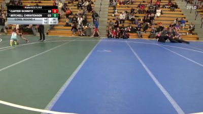 75 lbs Cons. Round 4 - Mitchell Christensen, Garretson Blue Dragons vs Carter Schmitz, Monticello Warriors