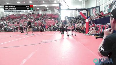 58 lbs Quarterfinal - Baker Gates, Ponca City Wildcat Wrestling vs Huxley Hiner, Pawnee Wrestling Club