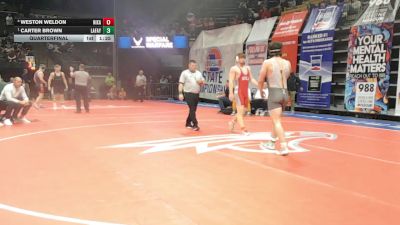 215 Class 4 lbs Quarterfinal - Carter Brown, Lafayette (Wildwood) vs Weston Weldon, Nixa