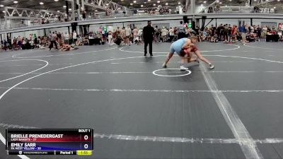 114 lbs Semis (4 Team) - Emily Sarr, PA West Yellow vs Brielle Prenedergast, Lady Bandits