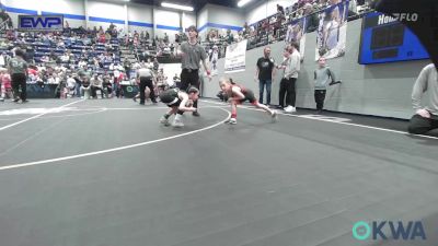 49 lbs Consi Of 8 #2 - Bill Cox, Weatherford Youth Wrestling vs Messiah Gonzalez, Shelton Wrestling Academy