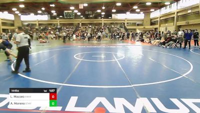 144 lbs Semifinal - Louden Mazzeo, Emerson/Park Ridge vs Anthony Moreno, St. Mary