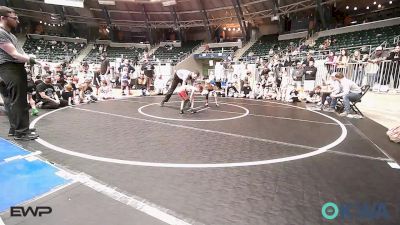 46 lbs Rr Rnd 1 - Huxson Schell, Keystone Kids Wrestling Club vs Greyson Summitt, Oklahoma Strong- White 9U