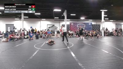 44-48 lbs Quarterfinal - Waylon Rice, Cowrock Wrestling Club vs Dean Layton, All I See Is Gold