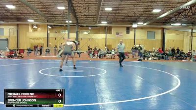 197 lbs Semifinal - Michael Moreno, Arizona Christian University vs Spencer Johnson, Providence (Mont.)