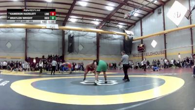 285 lbs Champ. Round 2 - Kameron Hazelett, Lowell vs Braylon Wright, Dublin Coffman