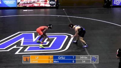 149 lbs Round 1 (4 Team) - Lane Huizar, Grand Valley State vs Micah Cotrell, Findlay