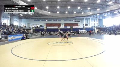 124 lbs Round 2 (3 Team) - Christopher Johnson, Saratoga Springs Sr HS vs Thomas Keegan, Sachem North