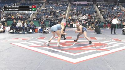 5A - 145 lbs Semifinal - Violet Darnell, Enka High School vs Riley Johnson, Parkwood High School