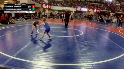 43 lbs Champ. Round 2 - Konnor Simpson, Thermopolis Wrestling Club vs Daxton Gillespie, Elkhorn Wrestling
