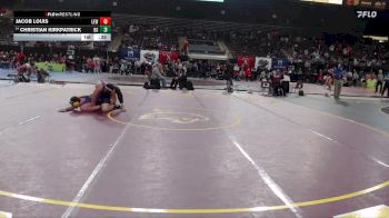 215 lbs Cons. Round 3 - Jacob Louis, Lewiston vs Christian Kirkpatrick, Bishop Gorman