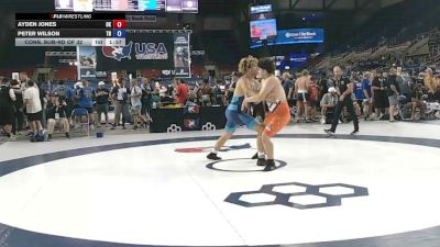 190 lbs Cons. Sub-rd Of 32 - Ayden Jones, Oklahoma vs Peter Wilson, Tennessee