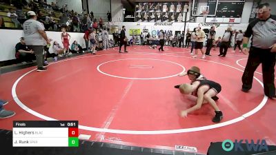 52 lbs Final - Logan Highers, Black Fox Wrestling Club vs Jett Runk, Sperry Wrestling Club