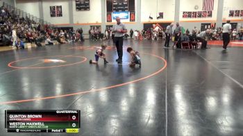 PW-11 lbs Quarterfinal - Weston Maxwell, North Liberty Wrestling Club vs Quinton Brown, Hammerin Hawks