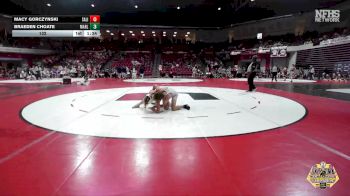 132 lbs Semifinals (8 Team) - Macy Gorczynski, SALINA vs Braeden Choate, MARLOW