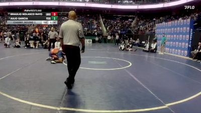 2A 126 lbs Champ. Round 1 - Braulio Nolasco Rayo, Louisburg Magnet High School vs Julio Garcia, Pasquotank County High School