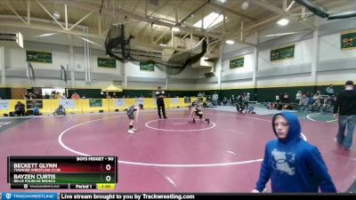 90 lbs 5th Place Match - Bayzen Curtis, Belle Fourche Broncs vs Beckett Glynn, Thunder Wrestling Club