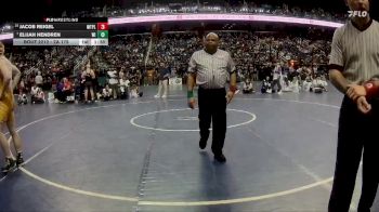 2A 175 lbs Quarterfinal - Elijah Hendren, Wilkes Central High School vs Jacob Reigel, Mt Pleasant