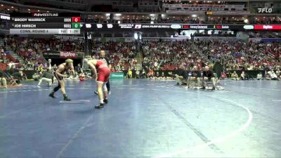 3A-157 lbs Cons. Round 4 - Brody Warrick, Boone vs Joe Hirsch, Western Dubuque