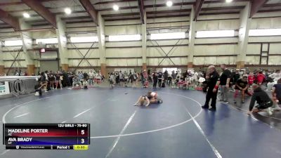 75-80 lbs Cons. Semi - Madeline Porter, AZ vs Ava Brady, UT