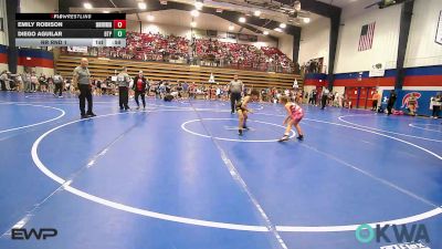 70 lbs Rr Rnd 1 - Emily Robison, Skiatook Youth Wrestling vs Diego Aguilar, Tulsa Blue T Panthers