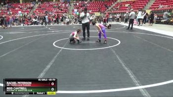 65-70 lbs Round 2 - Reid Cantrell, Mulvane Jr. Wrestling Club vs Rachel Peterson, WR - Topeka Blue Thunder