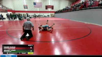 113 lbs Round 1 - Xavier Duran, South Grand Prairie vs Brandt Lewis, Weatherford