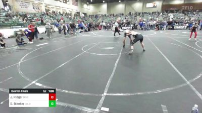 138 lbs Quarterfinal - Jack Ridgel, Truckee WC vs Gunnar Bleeker, Gold Rush Wrestling