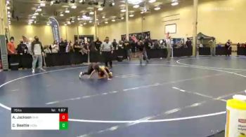 75 lbs Semifinal - Arian Jackson, Shaler vs Collin Beattie, McGuffey