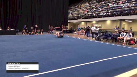 Grace Nilson - Women's Pairs, Omaha Gymnastics Academy - 2021 Women's Xcel Region 4 Championships