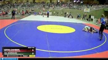 90 lbs Semifinal - Mia Rodriguez, Thunder Mountain Wrestling Clu vs Sophia Chambers, Rock Of Redmond Wrestling