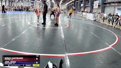 122 lbs Rd# 5- 2:00pm Friday - Ariel Biggs, Iowa Ladies vs Seriah Santibanes, Cali Pink