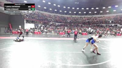 105 lbs Champ. Round 2 - Cora Stewart, Askren Wrestling Academy vs Zofia Chitwood, Mukwonago Wrestling Club