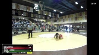 113 lbs Champ. Round 2 - Beau Myers, Hemet vs Caine Martin, Camarillo
