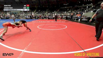 89 lbs Consi Of 8 #1 - Baze Fox, Cowboy Wrestling Club vs Logan Tuck, Hawkeye Wrestling Academy