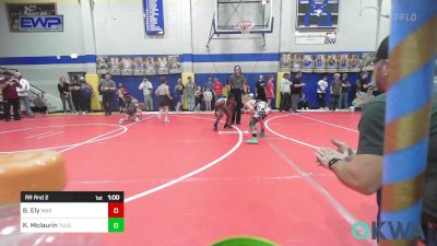 83-90 lbs Rr Rnd 2 - Bo Ely, Warner Eagles Youth Wrestling vs Kadan Mclaurin, Tulsa North Mabee Stampede