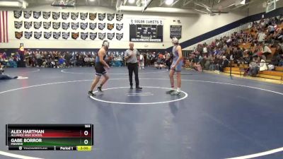 165 lbs Champ. Round 2 - Alex Hartman, Alliance High School vs Gabe Borror, Midview