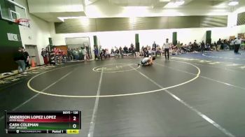 126 lbs Cons. Round 2 - Anderson Lopez Lopez, River Ridge vs Cash Coleman, Port Angeles