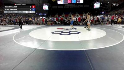 138 lbs Cons. Sub-rd Of 32 - Mason Bauer, OH vs Toby Shipman, OK