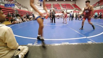 126 lbs Quarterfinal - Kameron Hunter, Harrah Little League Wrestling vs Mason Gillispie, Claremore Wrestling Club