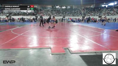161 lbs Round Of 32 - Chevelle Rowley, Jay Junior High vs Sophia Alexander, Madill